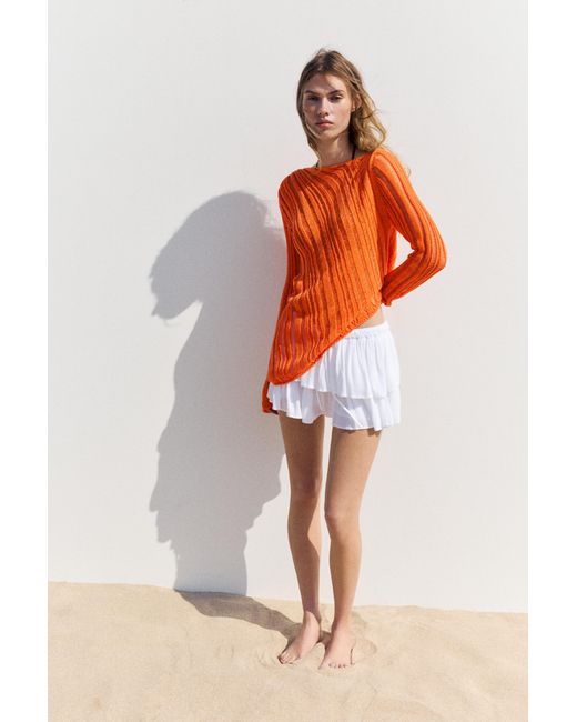 Pull&Bear Ajour Trui in het Orange