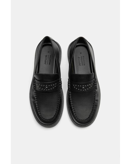 Pull&Bear Blue Studded Loafers for men