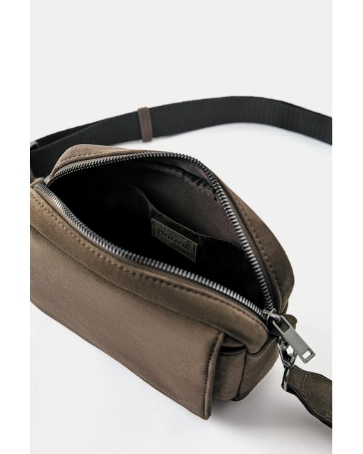 Pull&Bear Gray Crossbody Bag for men