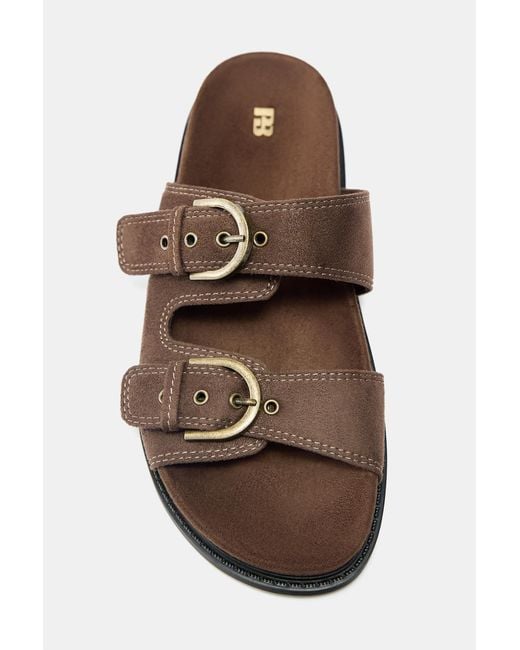 Pull&Bear Blue Buckle Sandals
