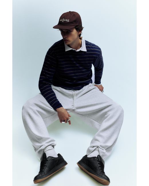 Pull&Bear Gray Stwd Chunky Skate Trainers for men