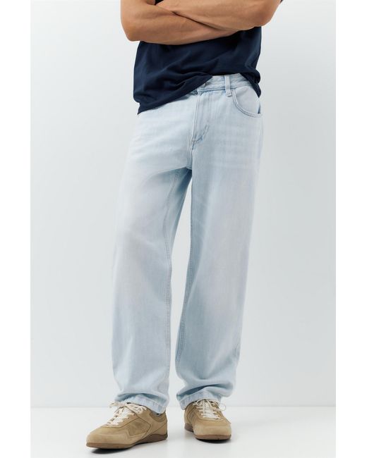 Pull&Bear Blue Straight-Leg Jeans for men