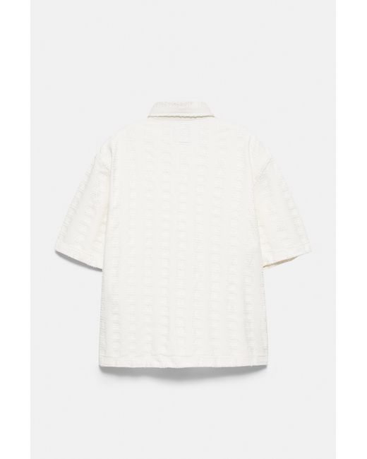 Pull&Bear Jacquard Overhemd in het White voor heren