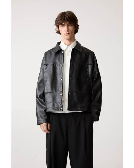 Pull&Bear Jacke Aus Kunstleder in Black für Herren