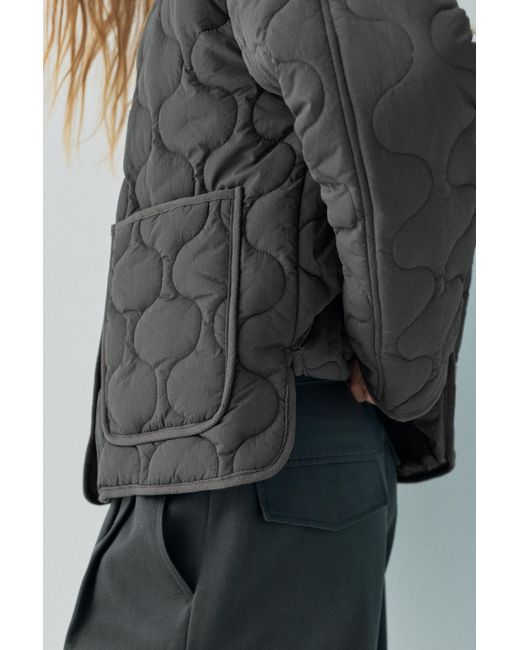 Pull&Bear Gray Lightweight Padded Jacket