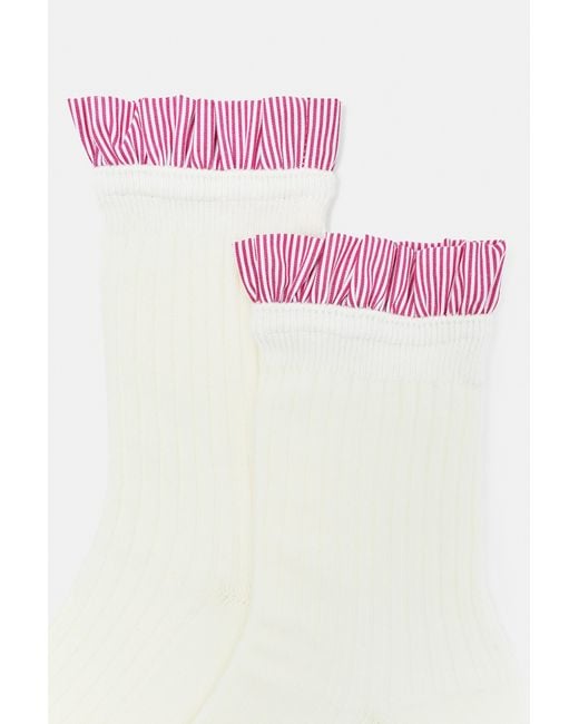Calzini Combinati Con Volant di Pull&Bear in White