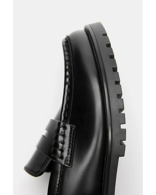 Pull&Bear Black Basic Loafers for men