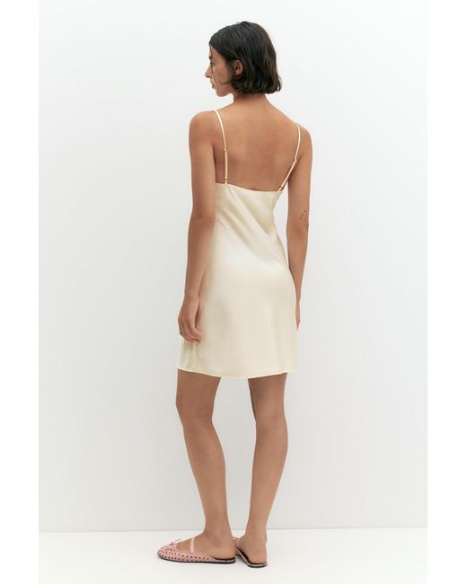 Pull&Bear Blue Short Satin Strappy Dress