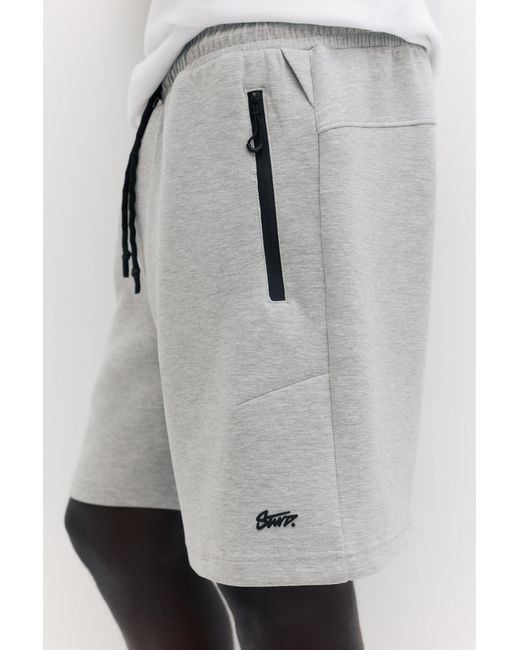 Pull&Bear Regular Fit Jogging Bermuda in het Gray voor heren