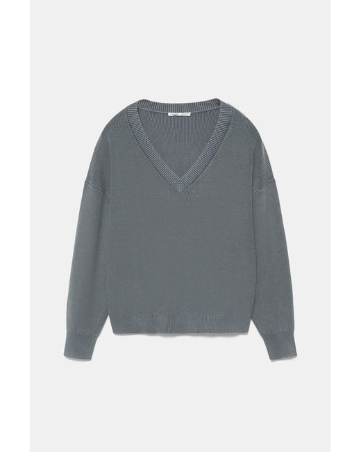 Pull&Bear Brown V-Neck Jumper