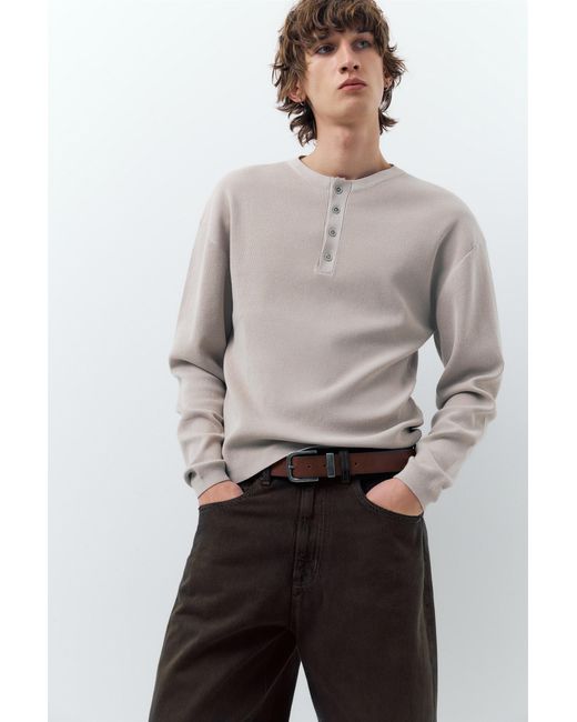 Pull&Bear Gray Wide-Leg Jeans for men