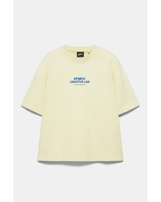 Pull&Bear Blue Stwd Creative Lab T-Shirt for men