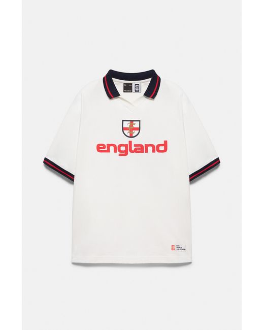 Pull&Bear Multicolor England Fifa World Cup 26 Polo Shirt for men