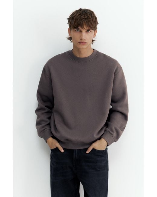 Pull&Bear Gray Relaxed Fit Sweatshirt for men
