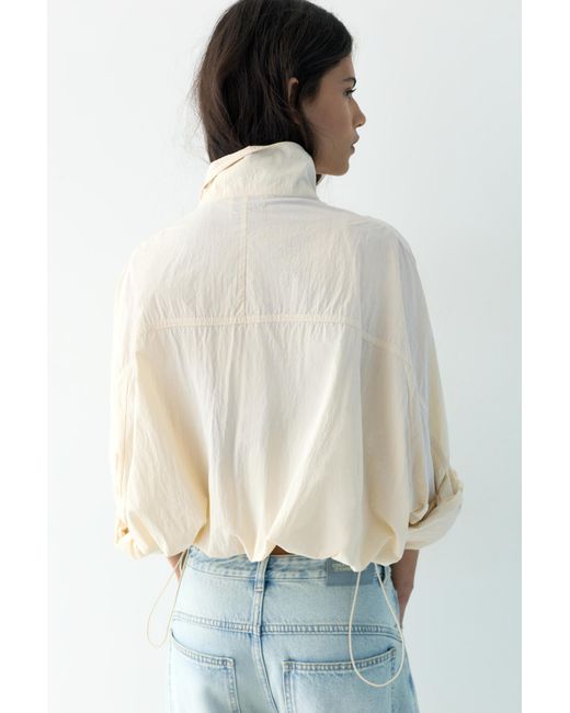 Pull&Bear Multicolor Cropped High Neck Jacket