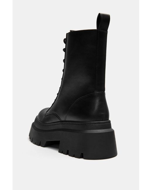 Bottines À Lacets Volume Pull&Bear en coloris Black