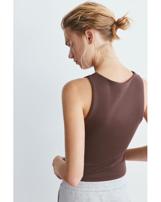 Pull&Bear Brown Soft-Touch Tank Top