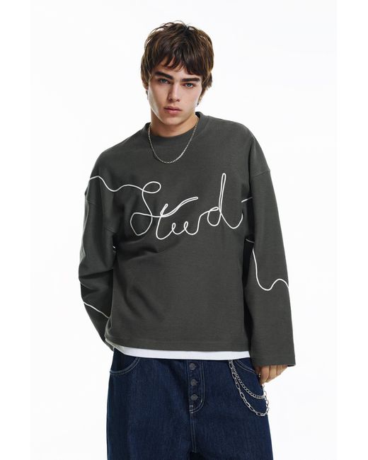 Sweat Stwd À Cordon Pull&Bear pour homme en coloris Black
