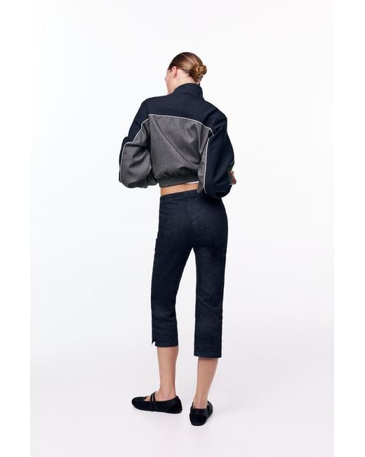 Pull&Bear Blue Seamless Capris Jeans