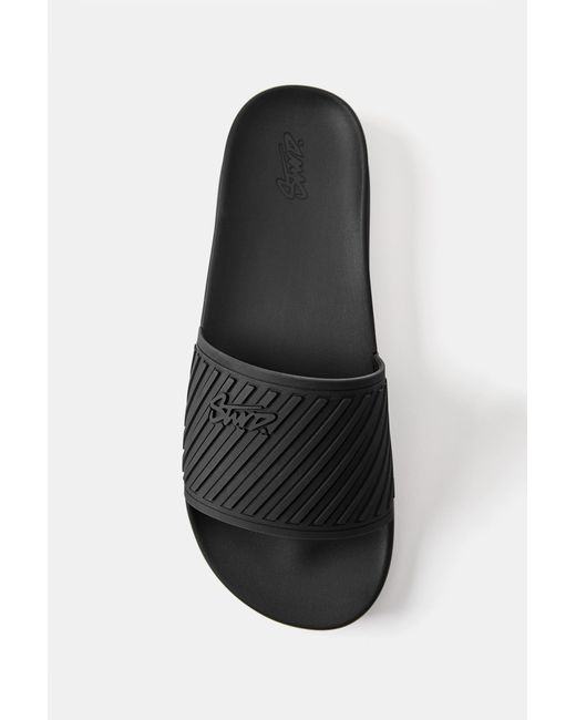 Pull&Bear White Stwd Rubberised Sandals for men