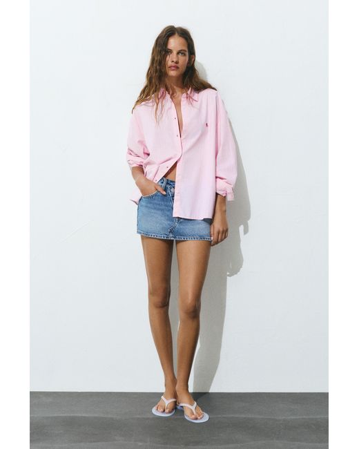 Chemise Rayée Piment Pull&Bear en coloris Pink