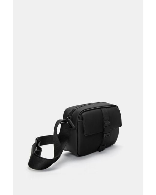 Pull&Bear Gummierte Umhängetasche in Gray für Herren