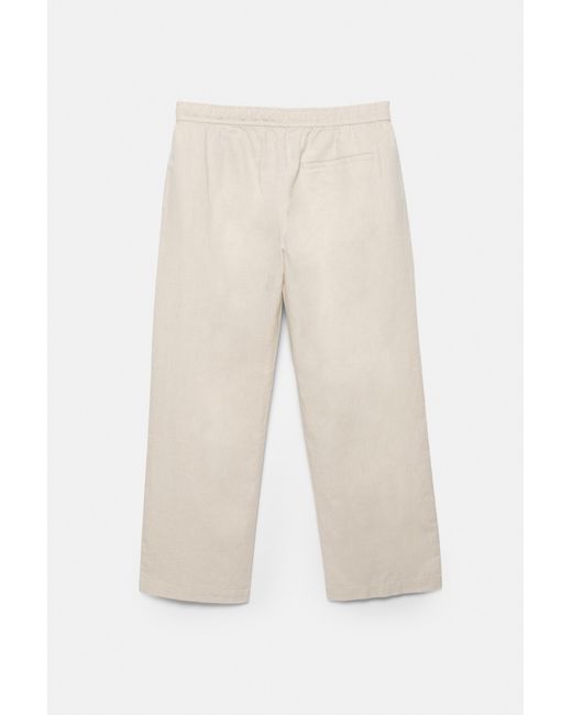 Pull&Bear Joggingbroek Van Linnenmix in het White voor heren