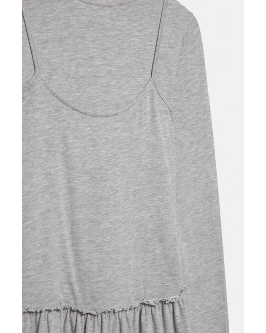Robe Courte Double Pull&Bear en coloris Gray