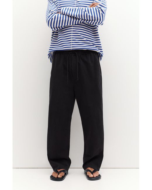 Pull&Bear Blue Denim Joggers for men