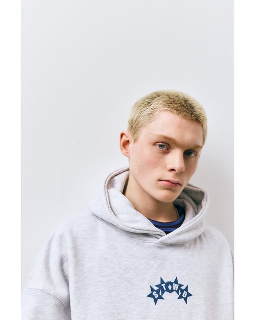 Pull&Bear Black Stwd Boxy Hoodie for men