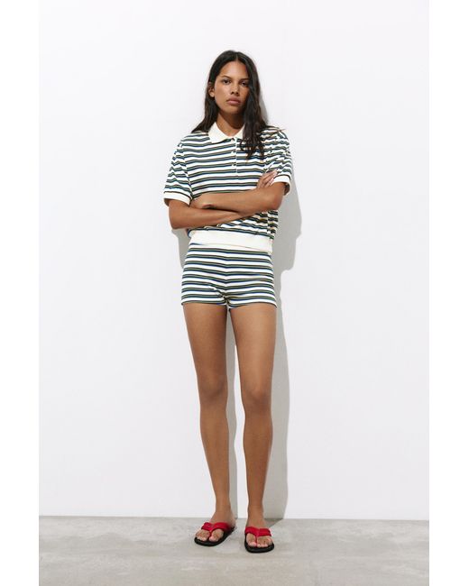 Polo À Rayures Pull&Bear en coloris Black