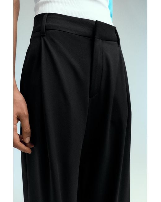 Pull&Bear Black Darted Smart Trousers
