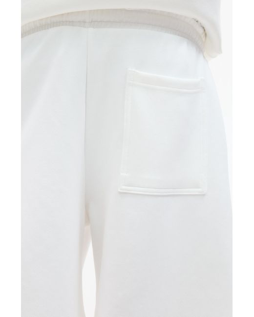 Pull&Bear White Interlock Tracksuit Shorts for men