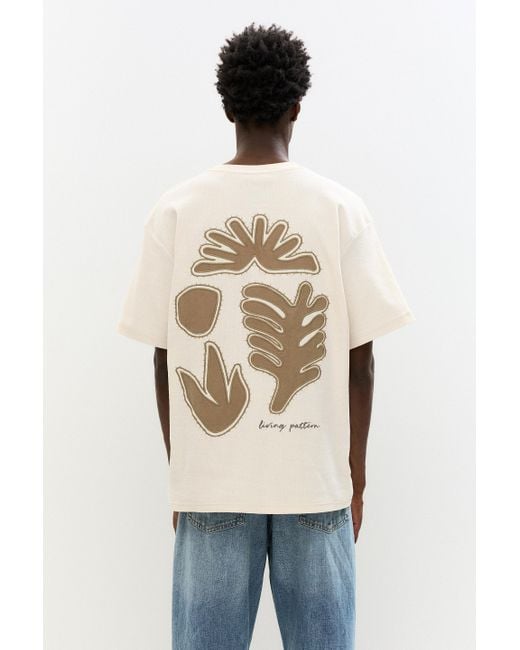Pull&Bear Shirt Mit Pflanzenstickereien in Blue für Herren