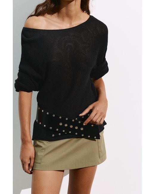Pull&Bear Black Rustic Jumper
