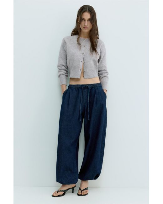 Pull&Bear Blue Short Buttoned Cardigan