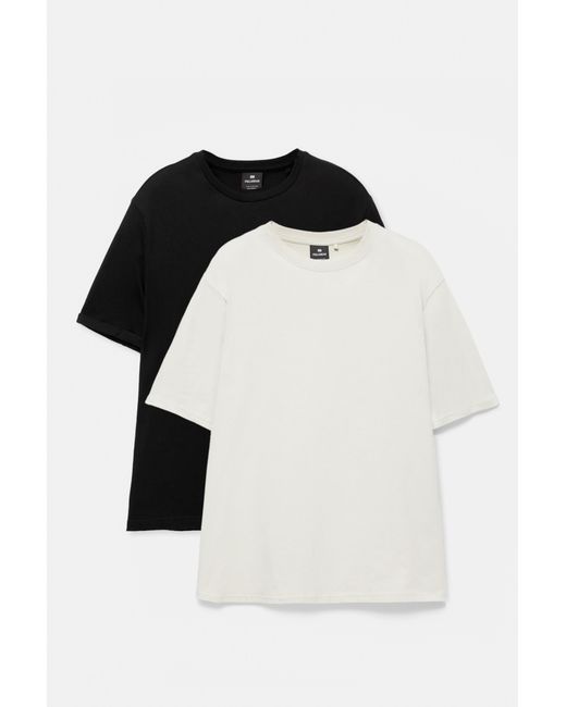 Pull&Bear 2-Pack Basic T-Shirts in het Blue voor heren