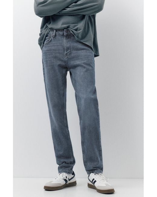 Pull&Bear Black Slim Fit Jeans for men