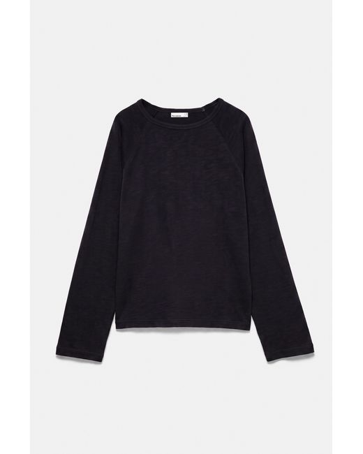 Pull&Bear Black Long Sleeve Raglan T-Shirt