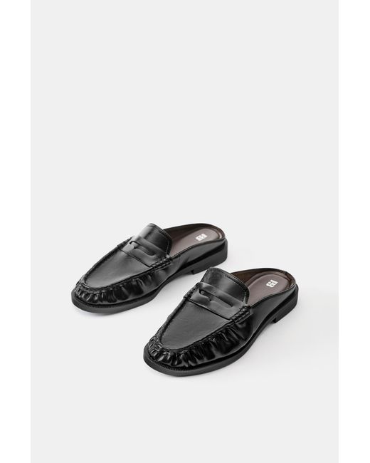Pull&Bear Geplooide Slingback-Instappers in het White