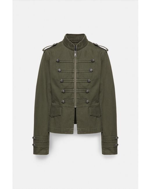 Pull&Bear Black Fitted Jacket With Toggle Buttons