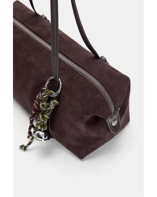 Pull&Bear Brown Schultertasche Mit Zierde