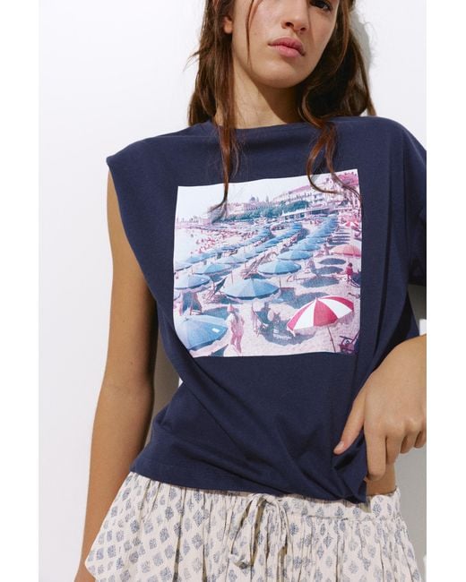 Pull&Bear Blue Slim Aarons T-Shirt