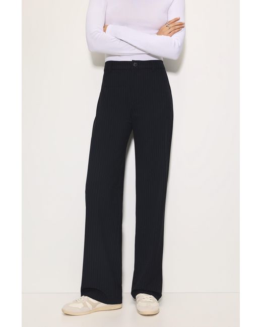 Pull&Bear Blue Smart High-Waist Straight-Leg Trousers