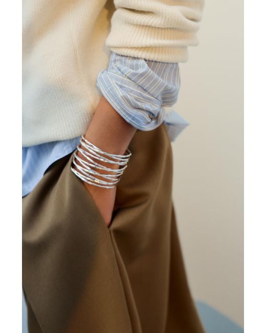 Bracelet Manchette Multirang Pull&Bear en coloris White
