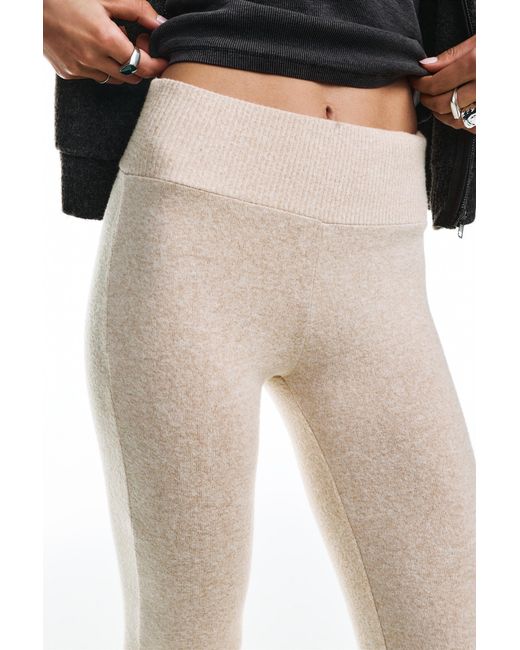 Pull&Bear Black Soft Touch Flared Trousers