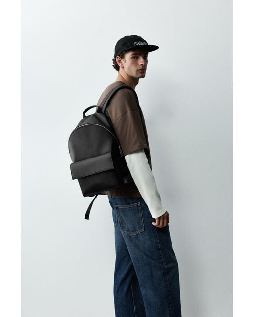 Pull&Bear Blue Casual Flap Backpack for men