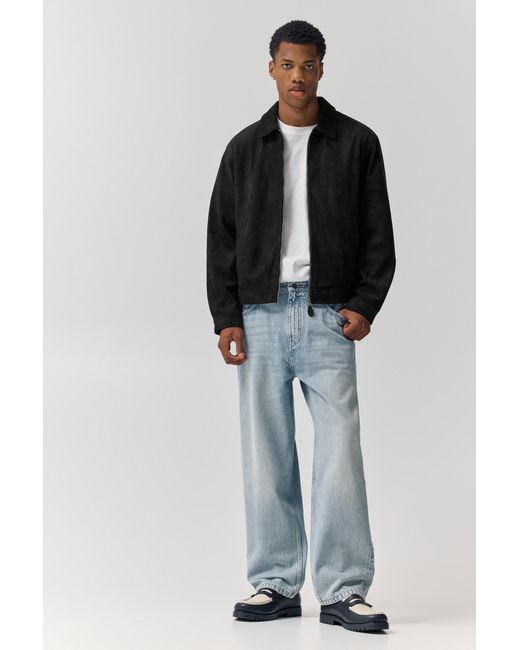 Pull&Bear Black Faux Suede Jacket for men