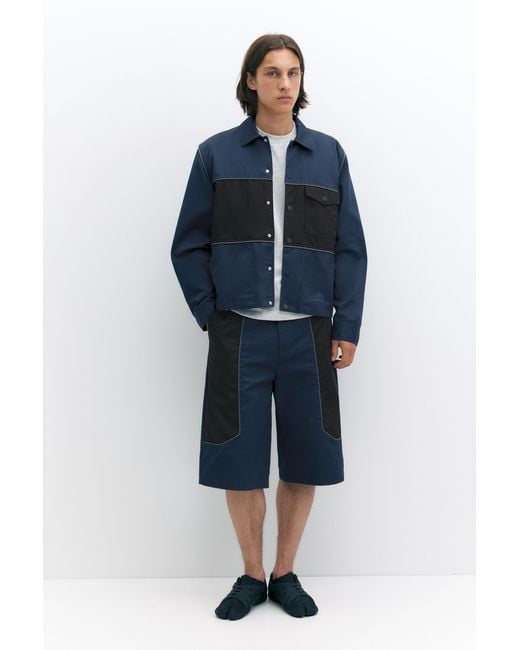 Pull&Bear Blue Pleasures X Stwd Panelled Jacket for men