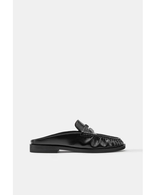 Pull&Bear Geplooide Slingback-Instappers in het White